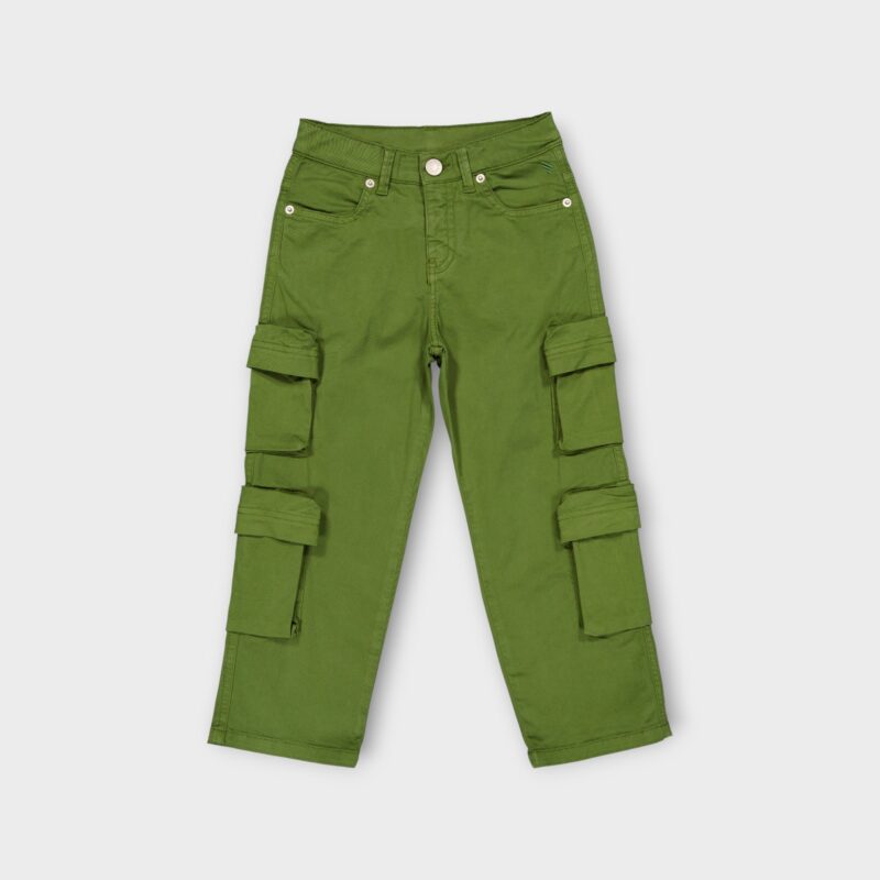 PANTALON CARGO EN COTON ELASTHANNE