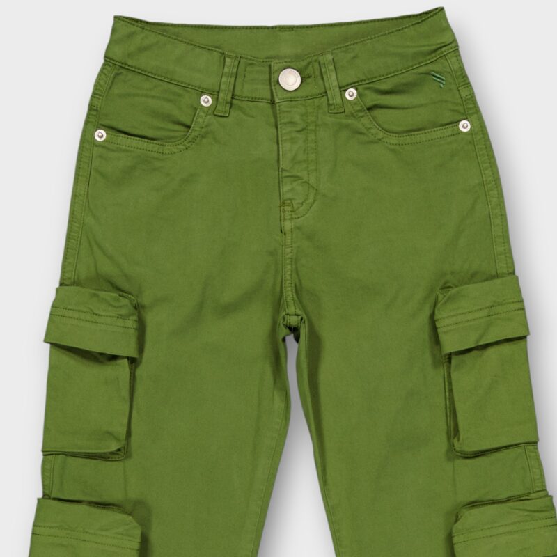 PANTALON CARGO EN COTON ELASTHANNE