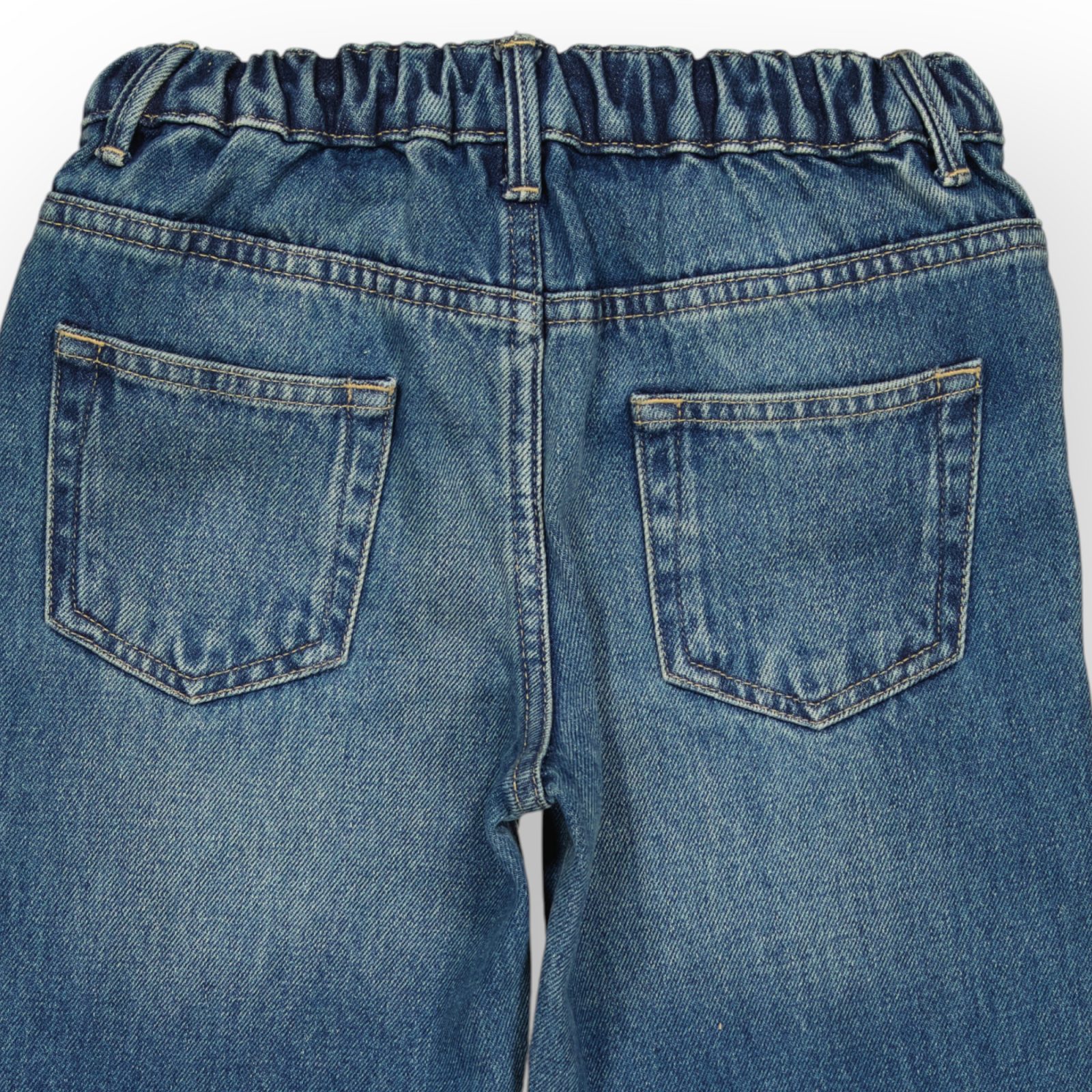 WPJG001-114 (4) PANTALON JEAN TAILLE ELASTIQUE EN DENIM COTON – Image 6