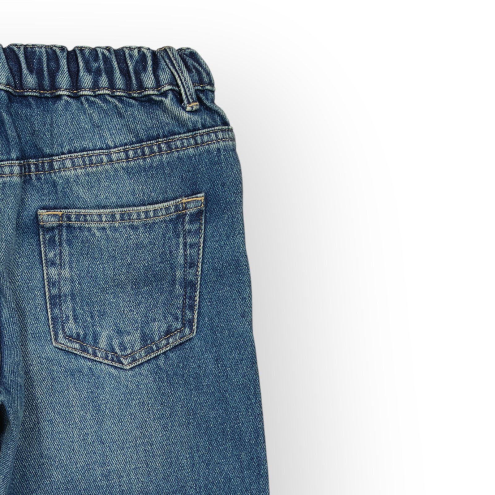 WPJG001-114 (9) PANTALON JEAN TAILLE ELASTIQUE EN DENIM COTON – Image 2