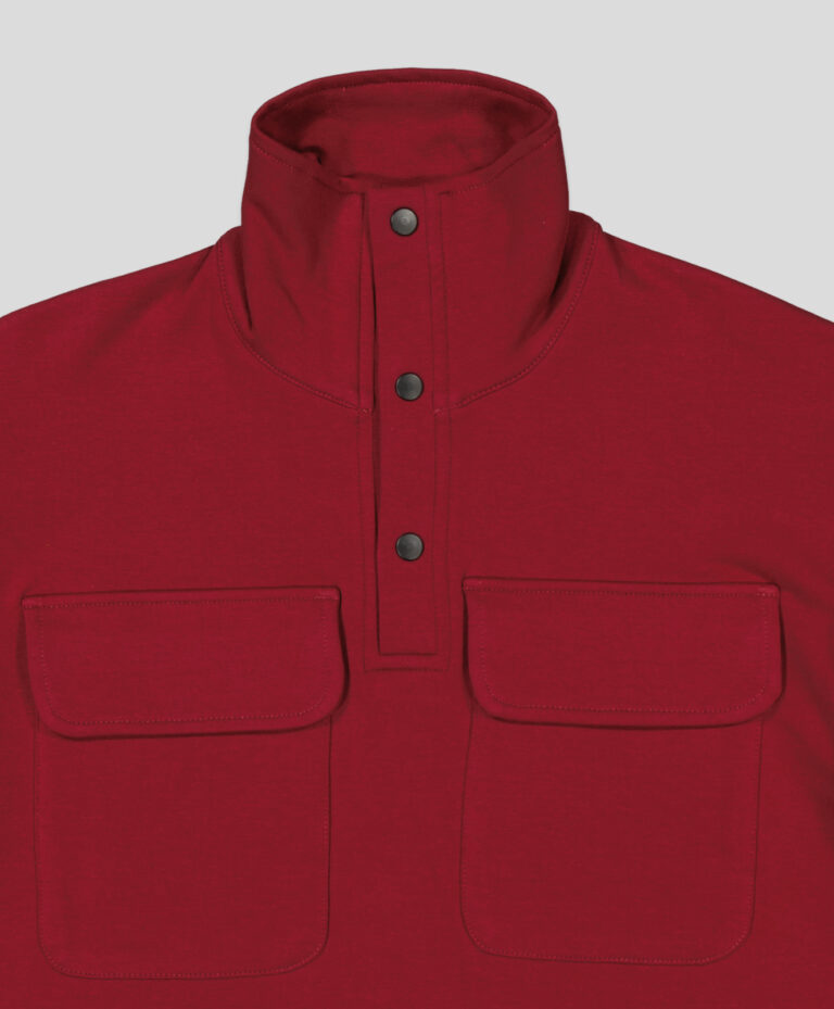 Haut de jogging femme col montant à pressions molleton coton élasthanne