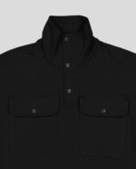 Haut de jogging femme col montant à pressions molleton coton élasthanne