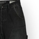 PANTALON CARPENTER EN DENIM NOIR 100% COTON