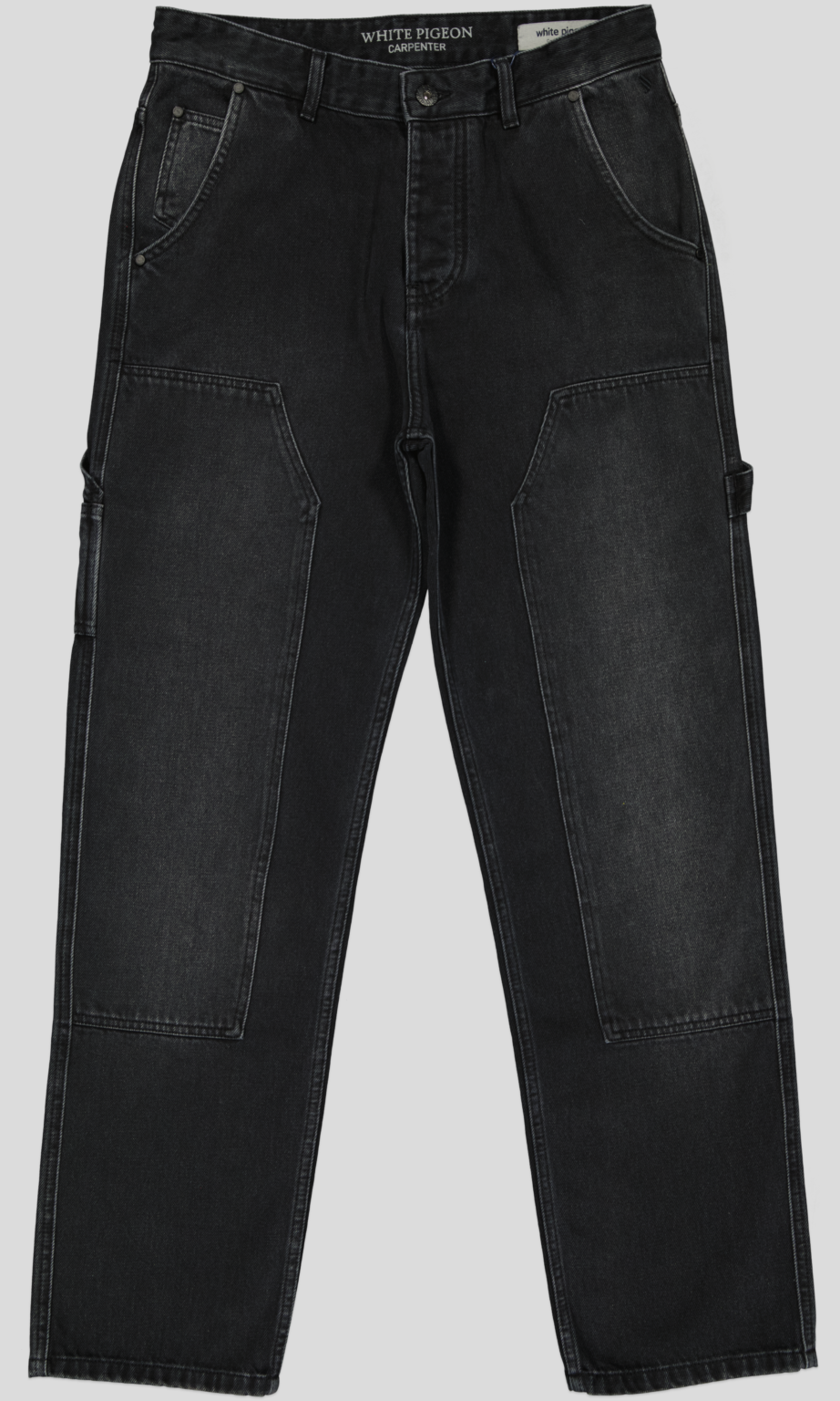 PANTALON CARPENTER EN DENIM NOIR 100% COTON