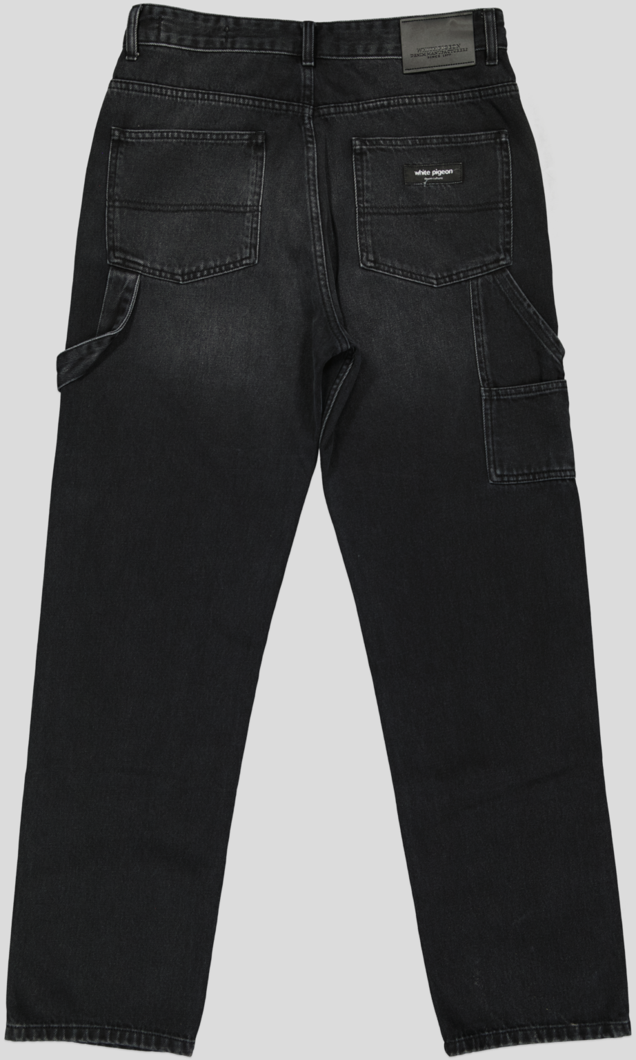 PANTALON CARPENTER EN DENIM NOIR 100% COTON