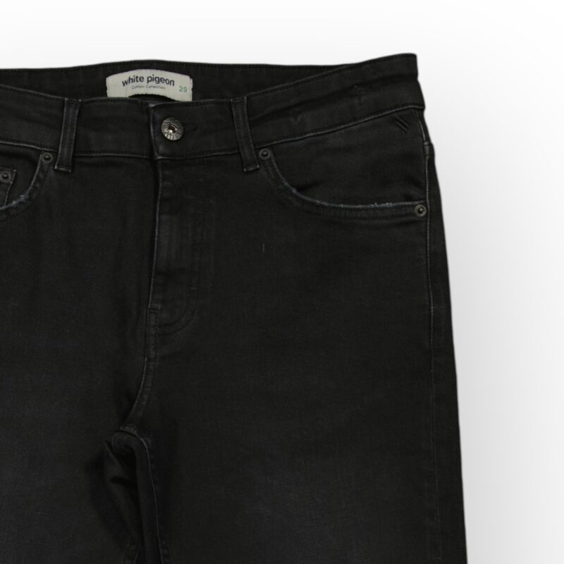 PANTALON JEAN SLIM FIT EN DENIM NOIR COTON STRETCH