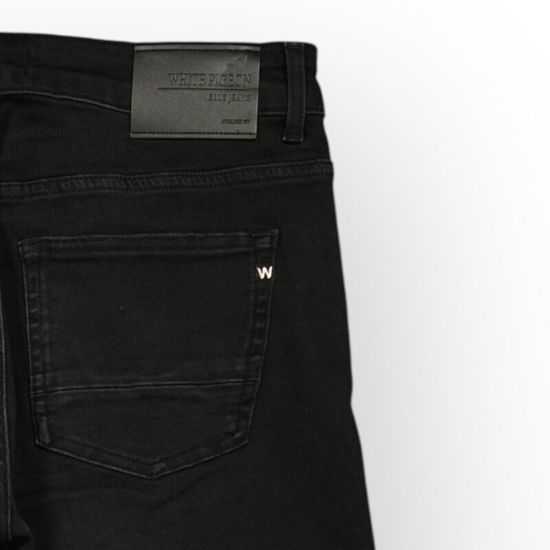 PANTALON JEAN SLIM FIT EN DENIM NOIR COTON STRETCH