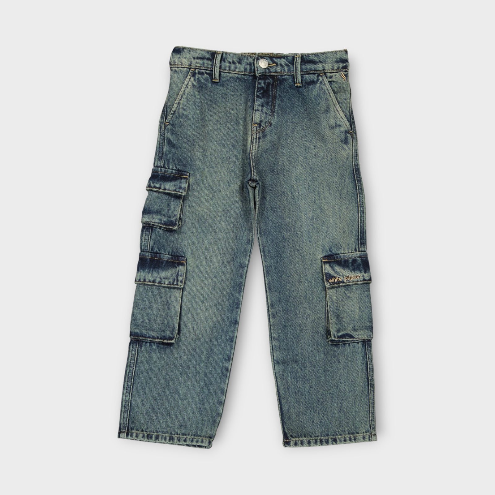 WPJG003-111 (2) PANTALON AVEC CEINTURE ELASTIQUE EN DENIM 100 % COTON – Image 1