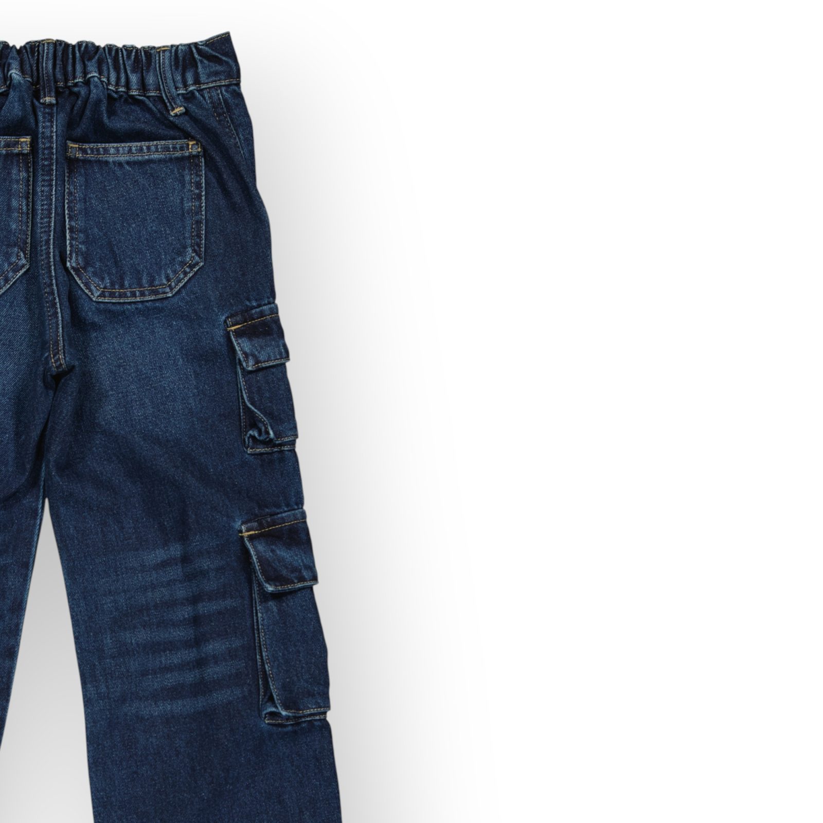 WPJG003-111 PANTALON AVEC CEINTURE ELASTIQUE EN DENIM 100 % COTON – Image 9