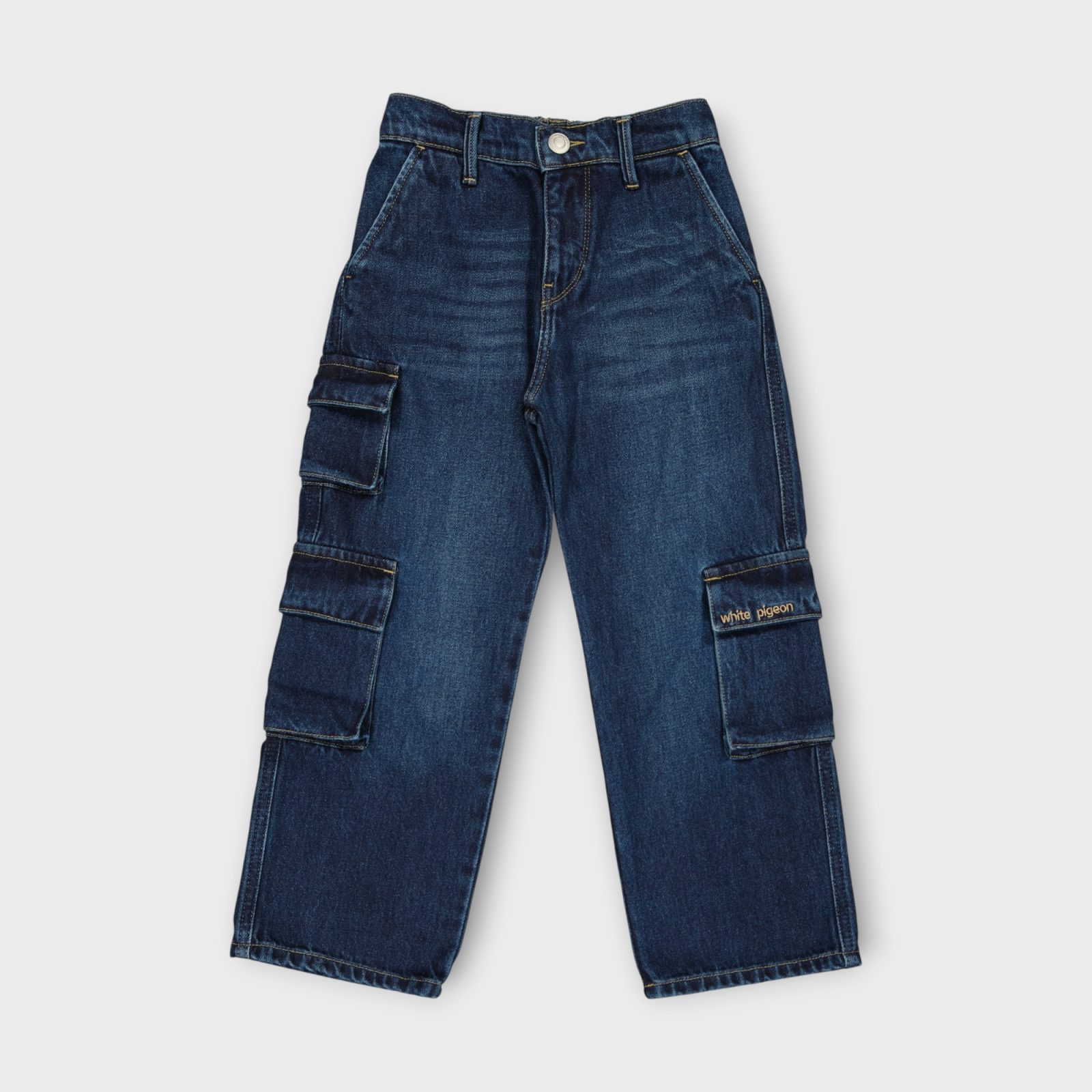 WPJG003-111 (7) PANTALON AVEC CEINTURE ELASTIQUE EN DENIM 100 % COTON – Image 2