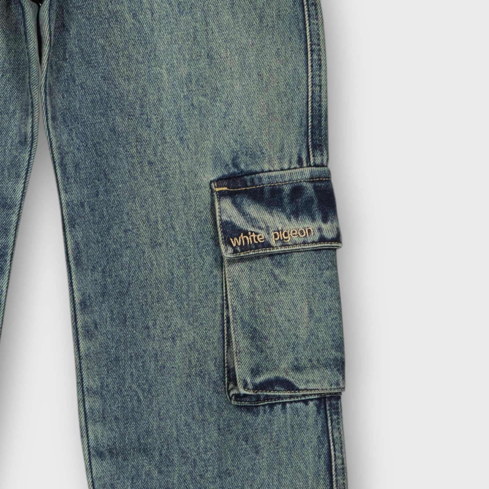 WPJG003-111 PANTALON AVEC CEINTURE ELASTIQUE EN DENIM 100 % COTON – Image 16