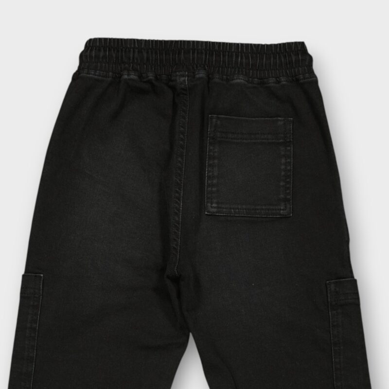 PANTALON CARGO CEINTURE ELASTIQUE EN DENIM STRETCH