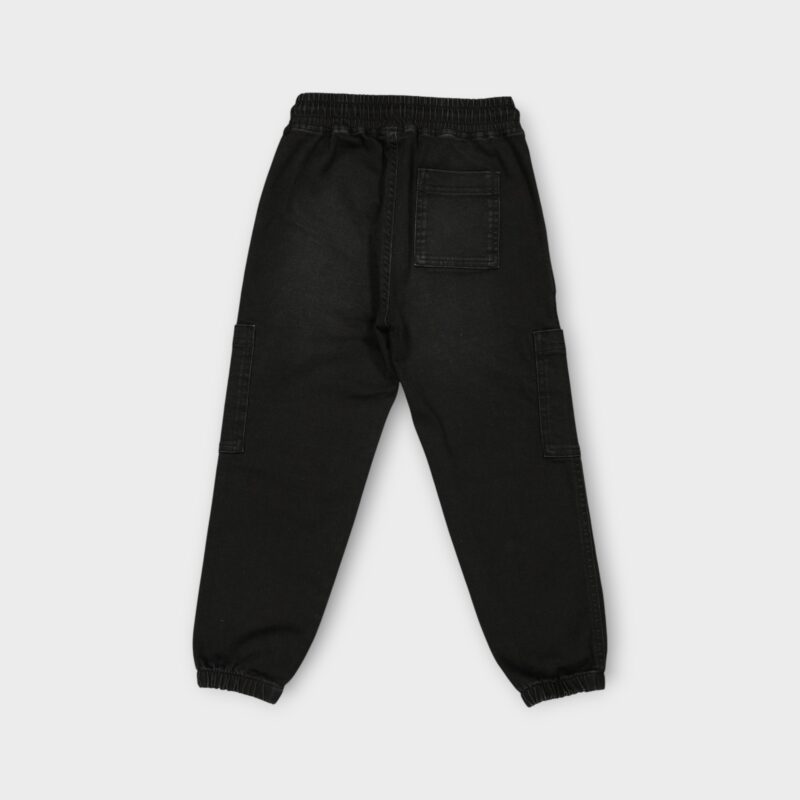 PANTALON CARGO CEINTURE ELASTIQUE EN DENIM STRETCH