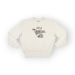 Sweat fillette col rond molleton 100 % coton imprimé Stitch