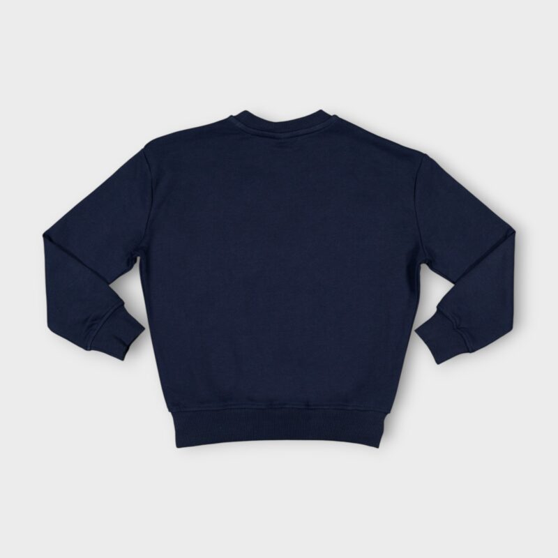 Sweat fillette col rond molleton 100 % coton imprimé bouquet de fleurs