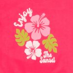 Sweat fillette col rond molleton 100 % coton imprimé bouquet de fleurs