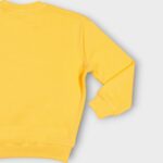 Sweat fillette col rond molleton 100 % coton imprimé bouquet de fleurs
