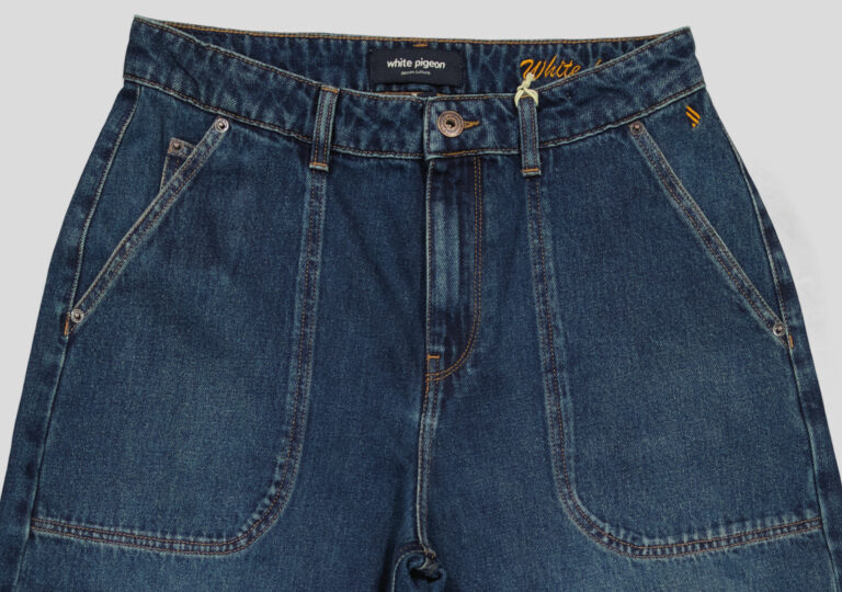 PANTALON BAGGY EN DENIM RIGIDE 100 % COTON