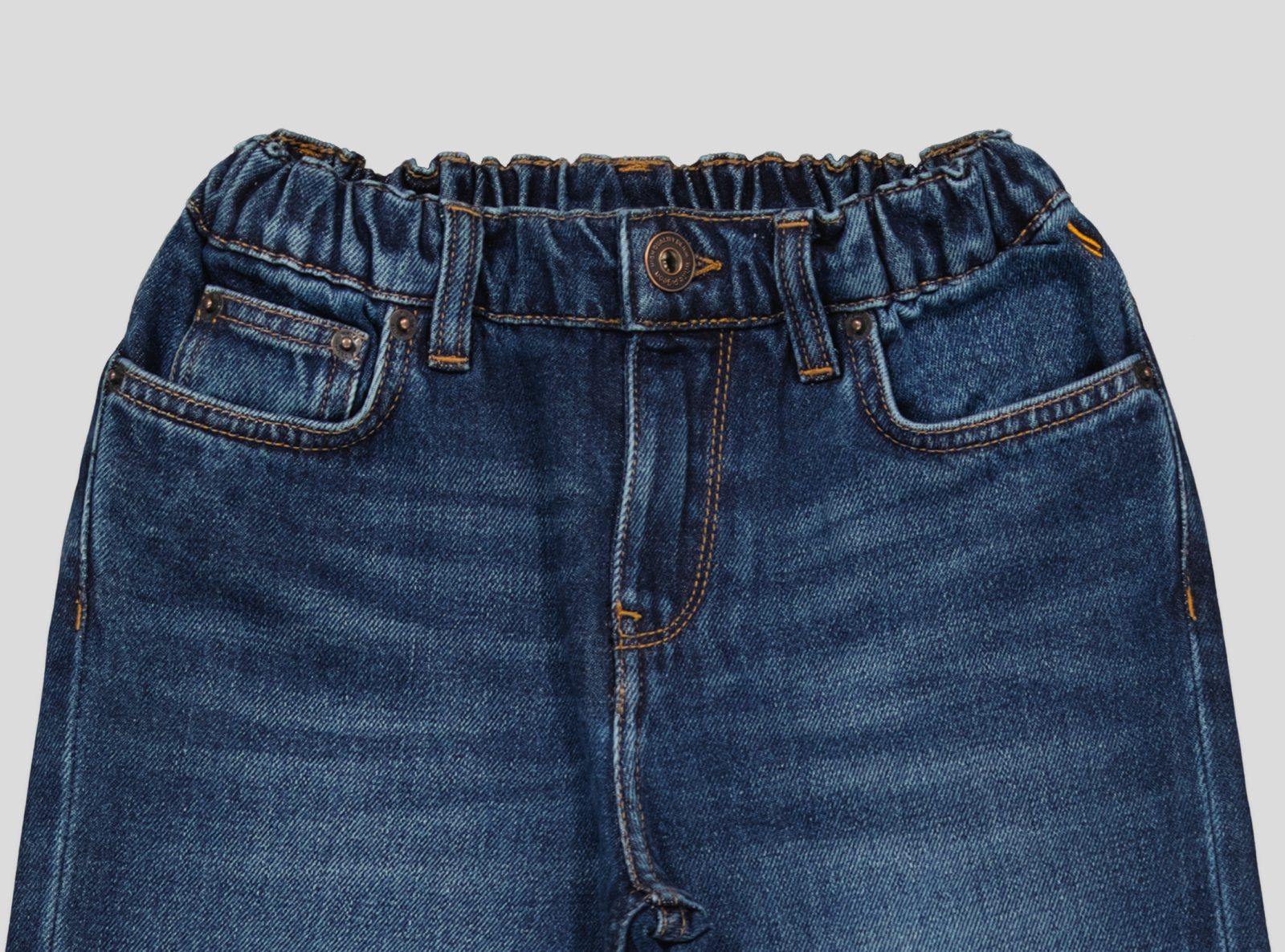 2 PANTALON JEAN FASHION CEINTURE ELASTIQUE – Image 3