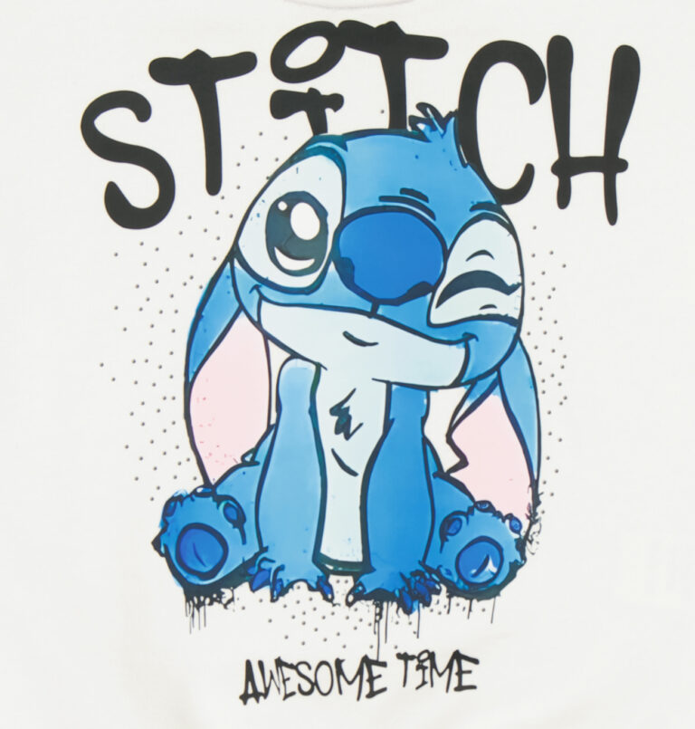 Jogging fillette Stitch molleton 100 % coton
