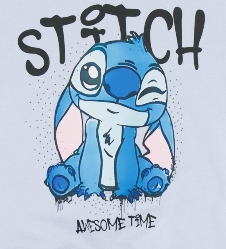 Jogging fillette Stitch molleton 100 % coton