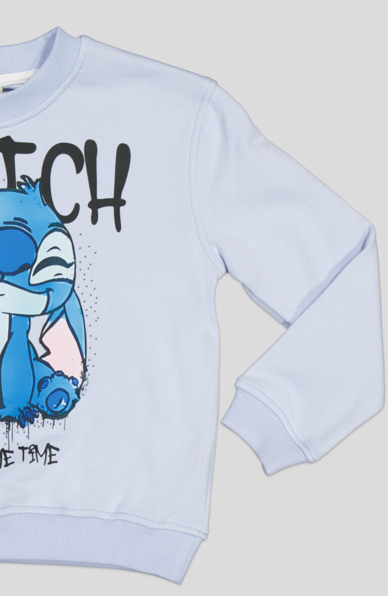 Jogging fillette Stitch molleton 100 % coton
