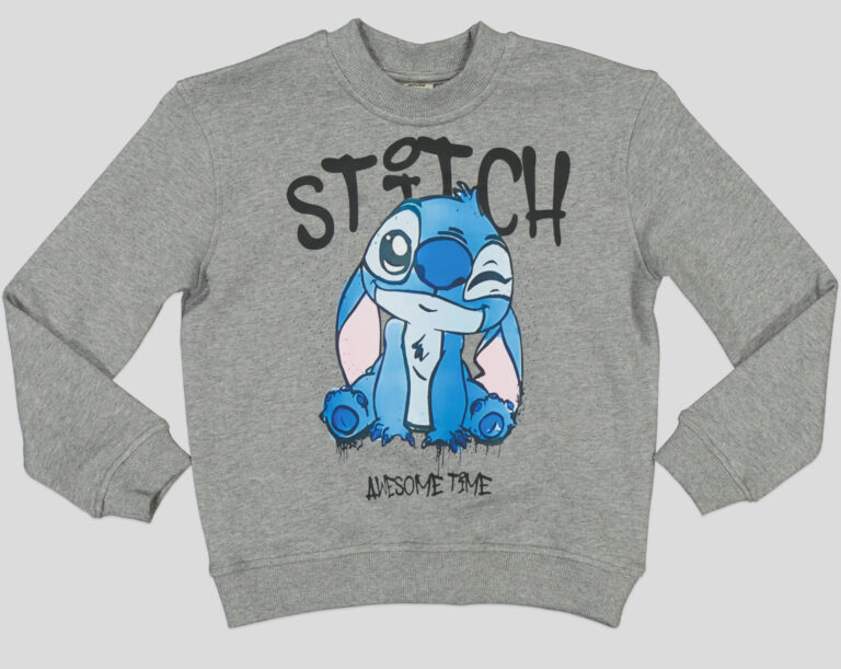 Jogging fillette Stitch molleton 100 % coton