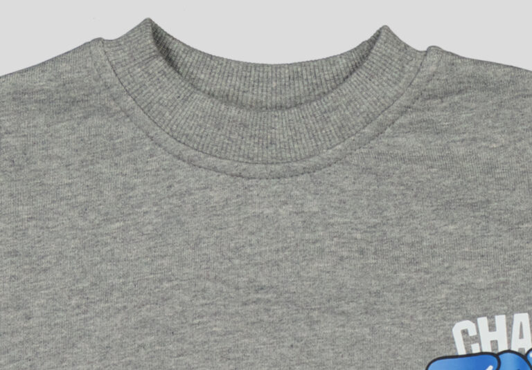 Sweat garçon col rond molleton 100 % coton imprimé devant et dos