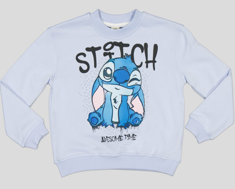 Jogging fillette Stitch molleton 100 % coton