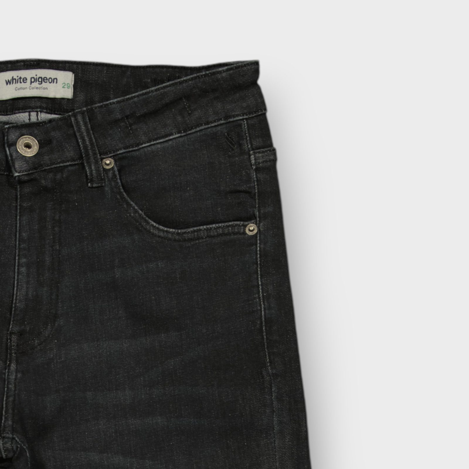 JWPB2008 BLACK USED (2) PANTALON JEANS CINQ POCHES SLIM FIT EN DENIM STRETCH – Image 4