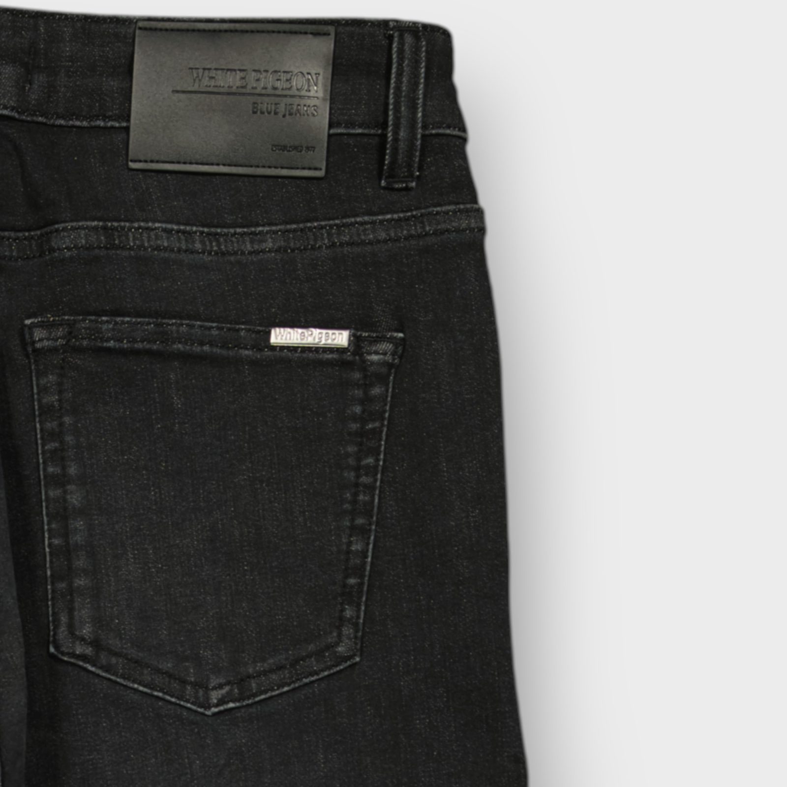JWPB2008 BLACK USED (4) PANTALON JEANS CINQ POCHES SLIM FIT EN DENIM STRETCH – Image 2