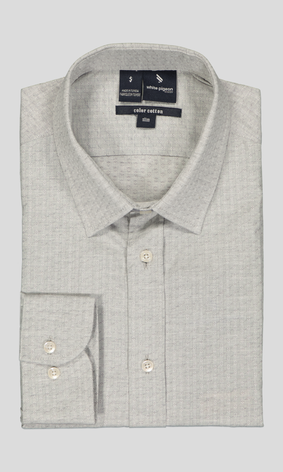 CHEMISE COTTON UNI SLIM