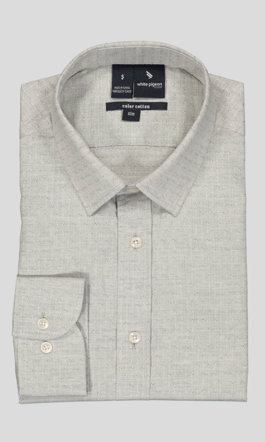 CHEMISE COTTON UNI SLIM