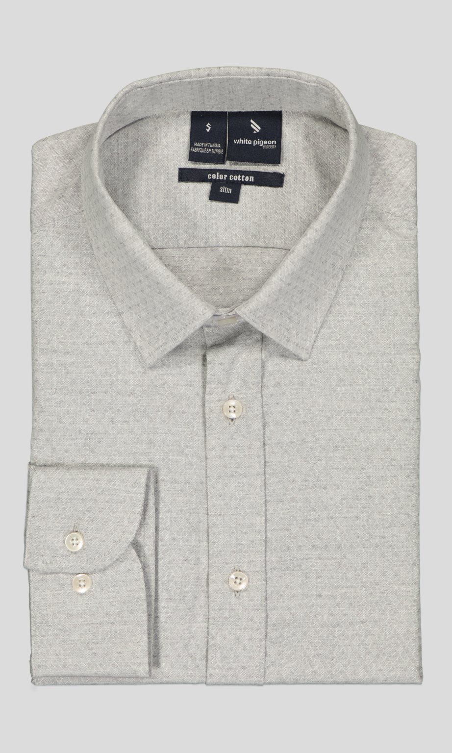 CHEMISE COTTON UNI SLIM