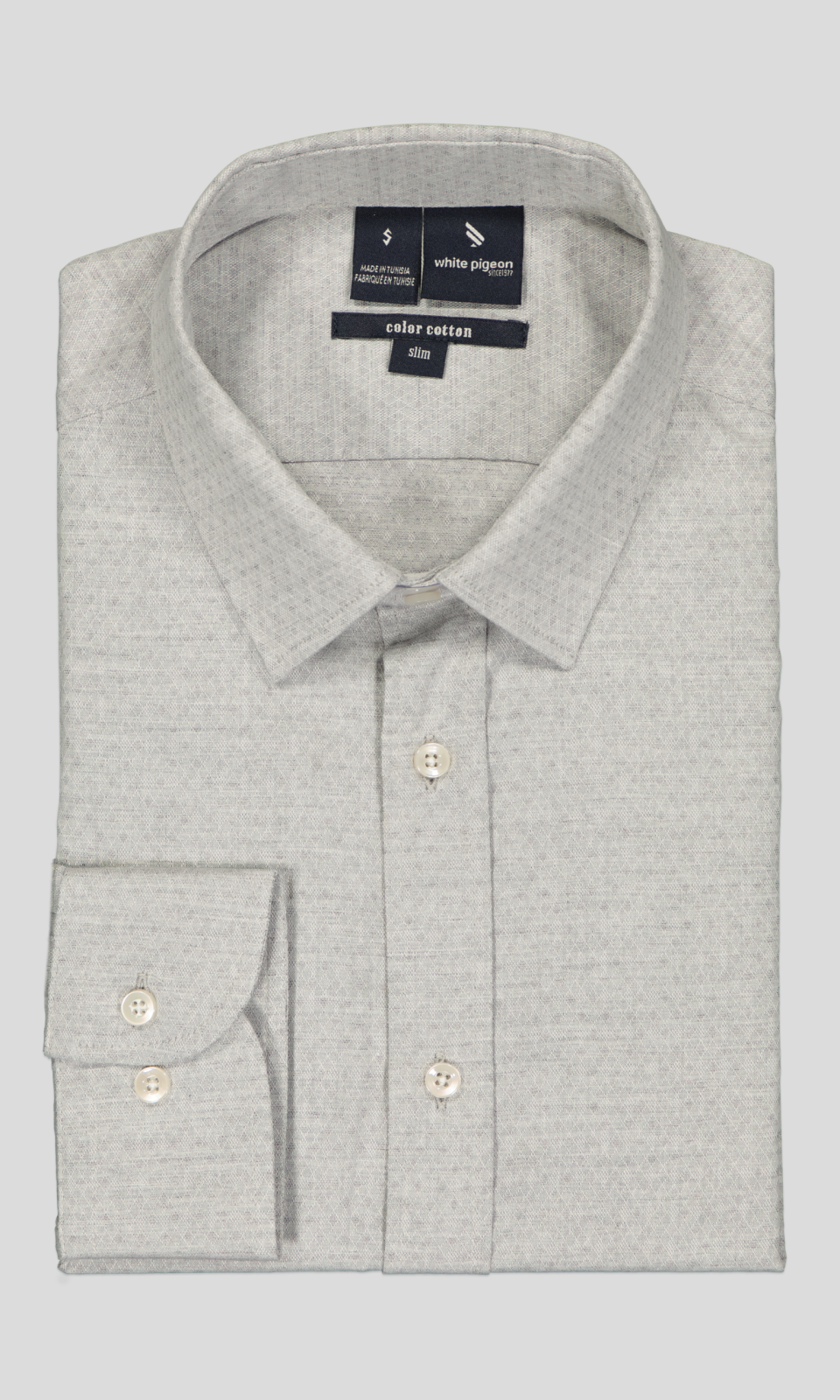 WPCHH015 3_WP.... CHEMISE COTTON UNI SLIM – Image 3