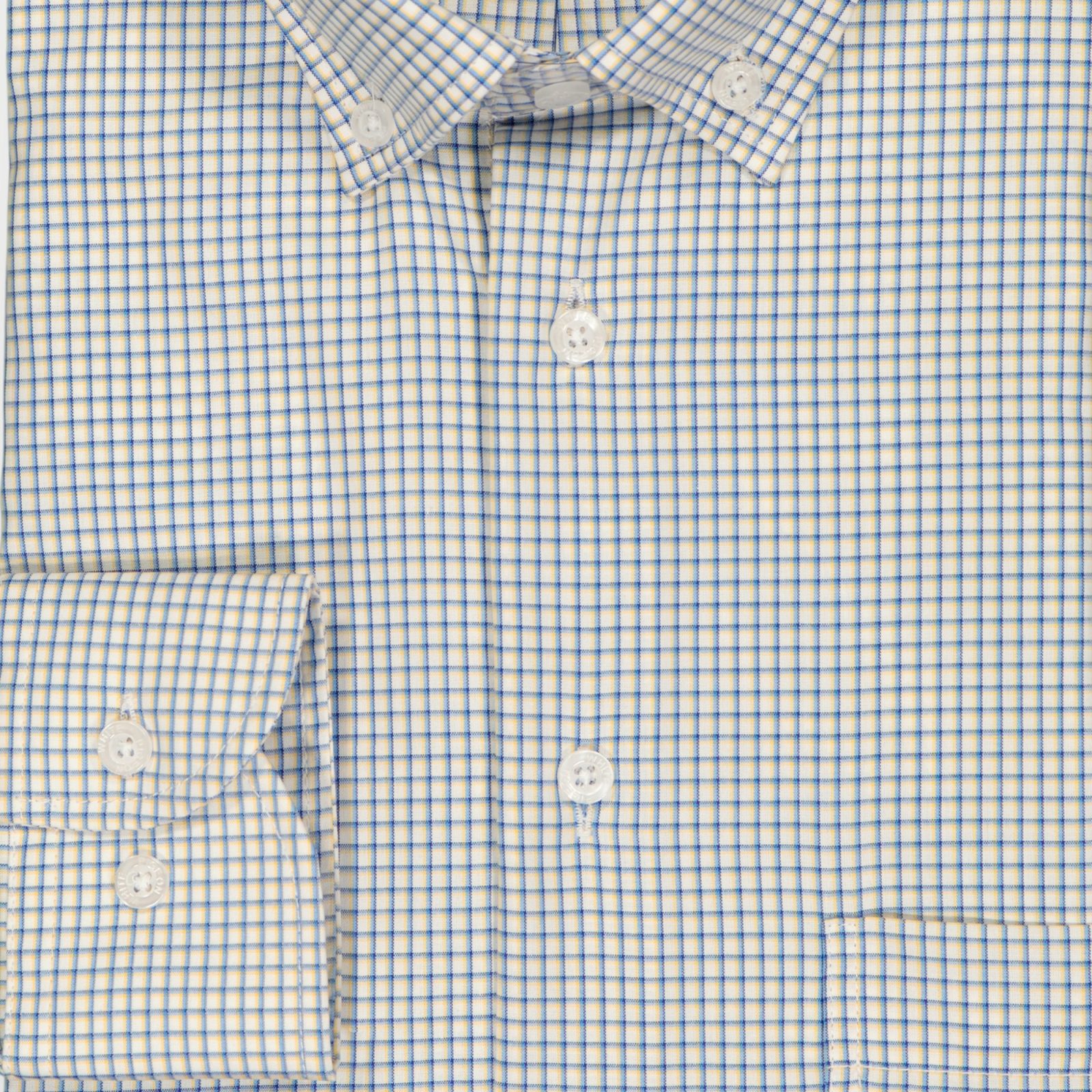 WPCHH021-C2 BLEU JAUNE (2) CHEMISE COTTON REGULAR – Image 4