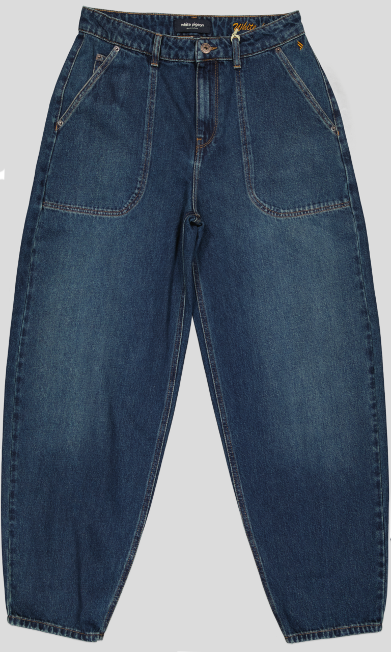 PANTALON BAGGY EN DENIM RIGIDE 100 % COTON