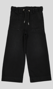 PANTALON JEANS FILLETTE CEINTURE ELASTIQUE ET CORDON