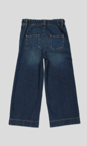 PANTALON JEANS FILLETTE CEINTURE ELASTIQUE ET CORDON
