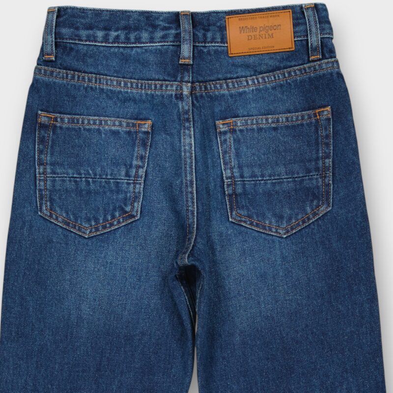 PANTALON JEANS TAILLE HAUTE EN DENIM 100 % COTON
