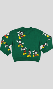 Sweat garçon col rond molleton 100 % coton imprimé Mickey Mouse