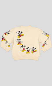 Sweat garçon col rond molleton 100 % coton imprimé Mickey Mouse