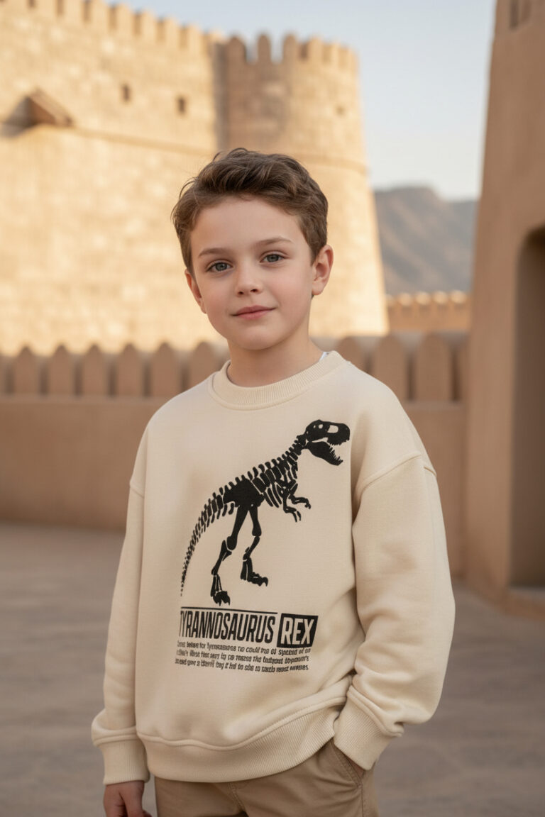 SWEAT COL ROND EN MOLLETON 100 % COTON