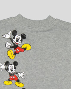 Sweat garçon col rond molleton 100 % coton imprimé Mickey Mouse