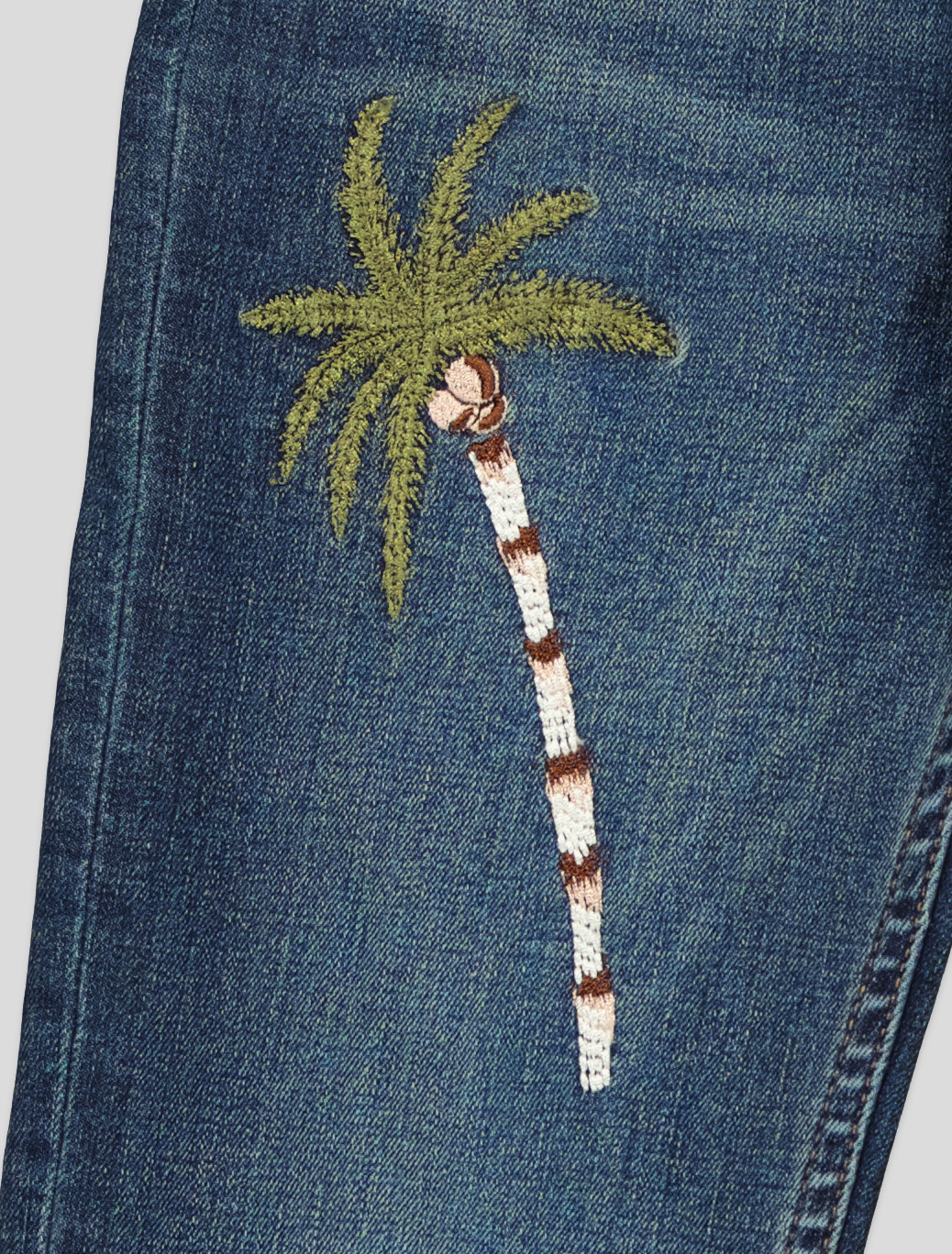 pantalon devant2 det2 JEAN ENFANT BLEU A JAMBES FUSELEES,BRODE – Image 8
