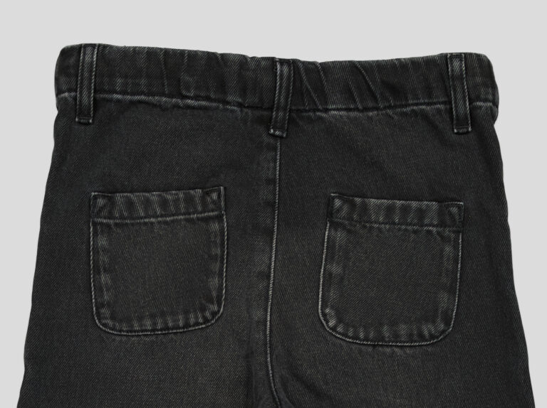 PANTALON JEANS FILLETTE CEINTURE ELASTIQUE ET CORDON