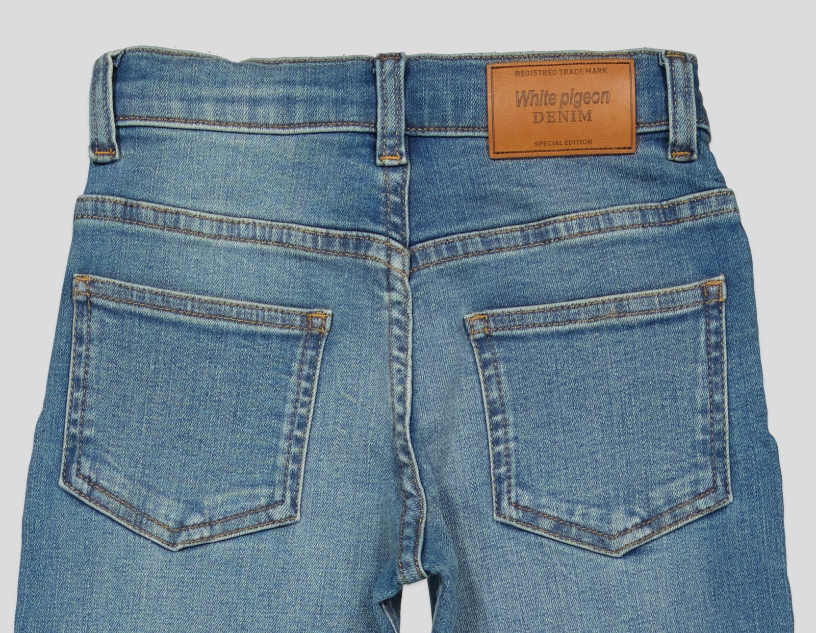 pantalon dos1 det1 JEAN ENFANT BLEU A JAMBES FUSELEES,BRODE – Image 5