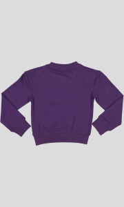 SWEAT COL ROND MOLLETON COTON ELASTHANNE AVEC STRASS
