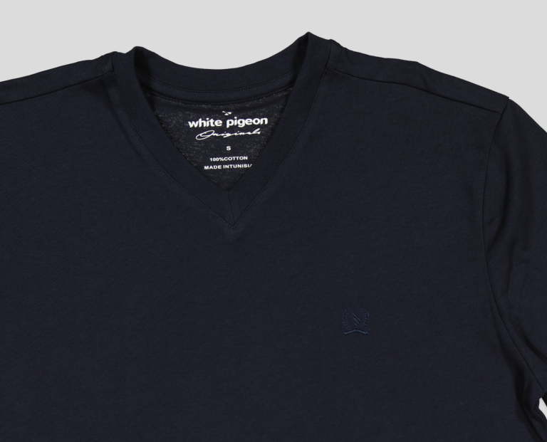 TSHIRT HOMME 100% COTON COL V