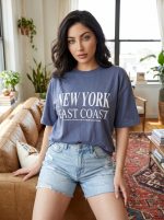 T-SHIRT FEMME OVERSIZE FIT JERSEY 100 % COTTON